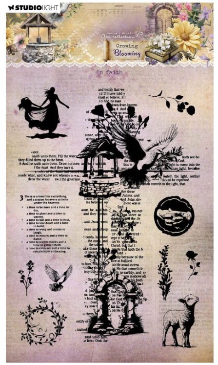 Studio Light • Growing & Blooming Clear Stamp In Faith (JMA-GB-STAMP835) *