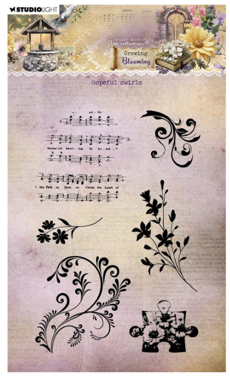 Studio Light • Growing & Blooming Clear Stamp Hopeful Swirls (JMA-GB-STAMP836) *