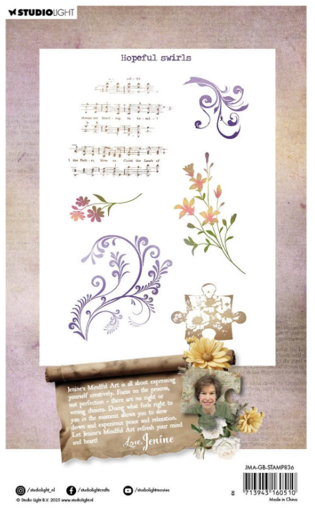 Studio Light • Growing & Blooming Clear Stamp Hopeful Swirls (JMA-GB-STAMP836) *
