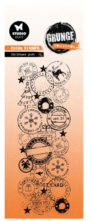 Studio Light • Grunge Collection Clear Stamp Christmas Post (SL-GR-STAMP842) *