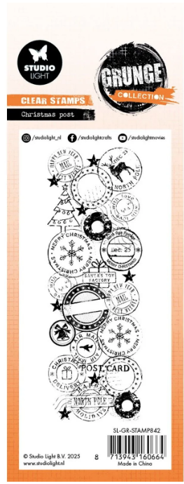 Studio Light • Grunge Collection Clear Stamp Christmas Post (SL-GR-STAMP842) *