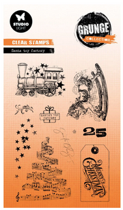 Studio Light • Grunge Collection Clear Stamp Santa Toy Factory (SL-GR-STAMP843) *