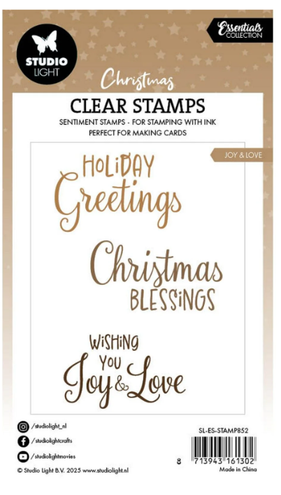 Studio Light • Essentials Clear Stamp Joy & Love (SL-ES-STAMP852) *