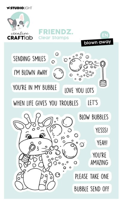 Creative Craftlab • Friendz Clear Stamp Blown Away (CCL-FR-STAMP864) *