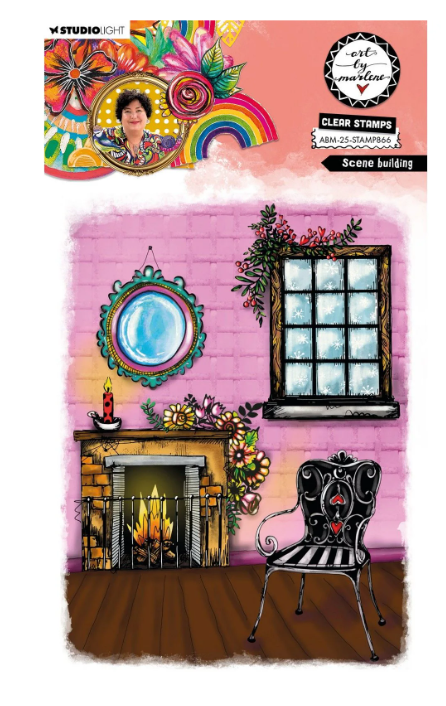Studio Light • Art by Marlene Clear Stamp Scene building (ABM-25-STAMP866) *