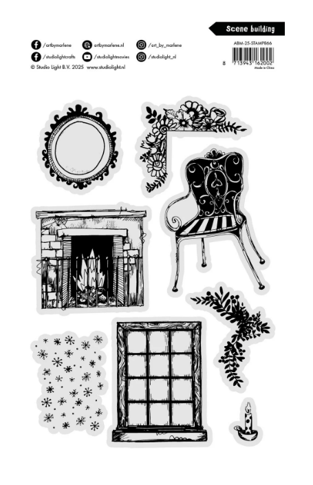 Studio Light • Art by Marlene Clear Stamp Scene building (ABM-25-STAMP866) *