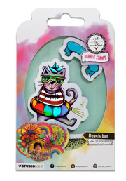 Studio Light • Art by Marlene Cling Rubber Stamp Beach bum (ABM-25-STAMP869) *