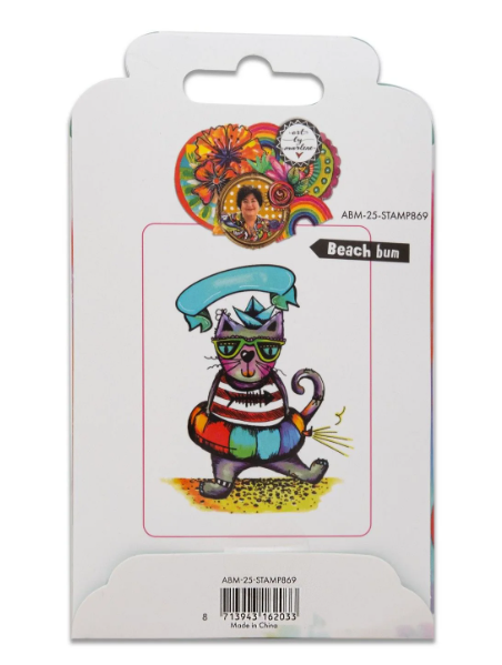 Studio Light • Art by Marlene Cling Rubber Stamp Beach bum (ABM-25-STAMP869) *