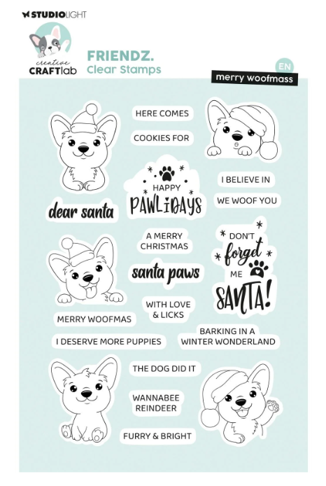 Creative Craftlab • Friendz Clear stamps Merry woofmass (CCL-FR-STAMP874) *