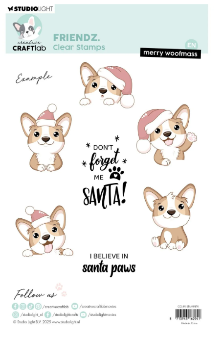 Creative Craftlab • Friendz Clear stamps Merry woofmass (CCL-FR-STAMP874) *