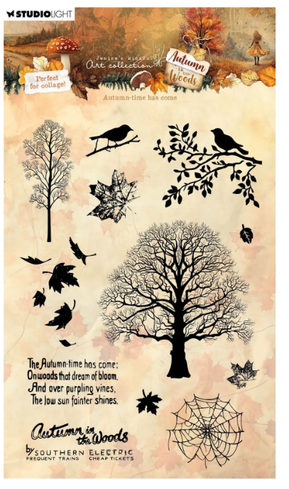 Studio Light • Jenine's Mindful Art Autumn In The Woods Clear Stamps Autumn-time has come (JMA-AW-STAMP875) *