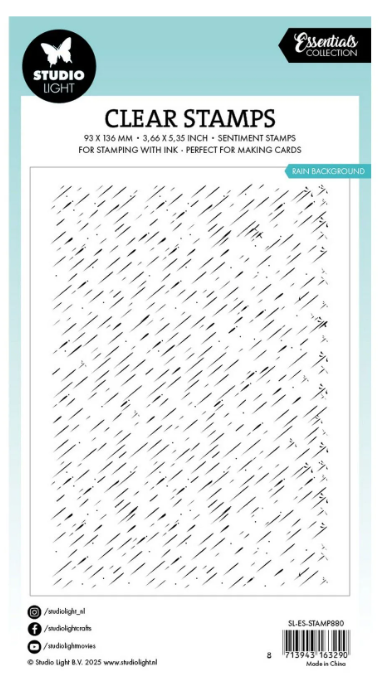 Studio Light • Essentials Clear Stamp Rain Background (SL-ES-STAMP880) *