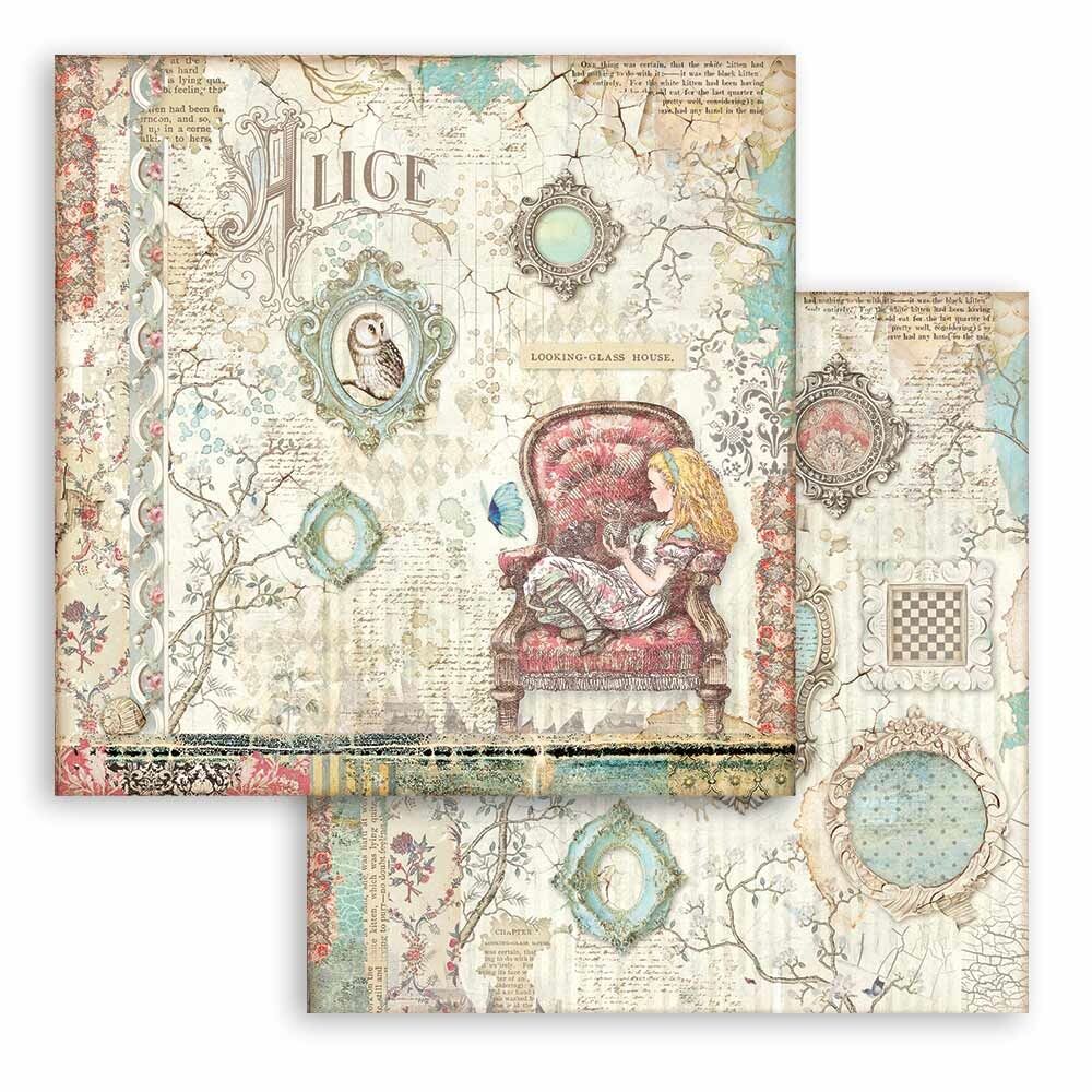 Stamperia Alice Through the Looking Glass 12x12 Inch Paper Pack (SBBL93) *