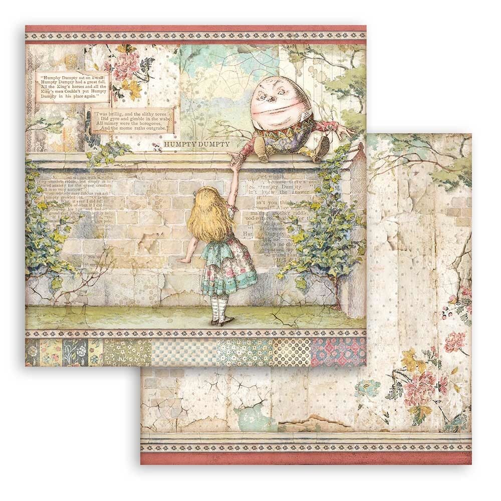 Stamperia Alice Through the Looking Glass 12x12 Inch Paper Pack (SBBL93) *