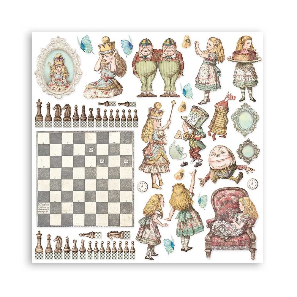 Stamperia Alice Through the Looking Glass 12x12 Inch Paper Pack (SBBL93) *