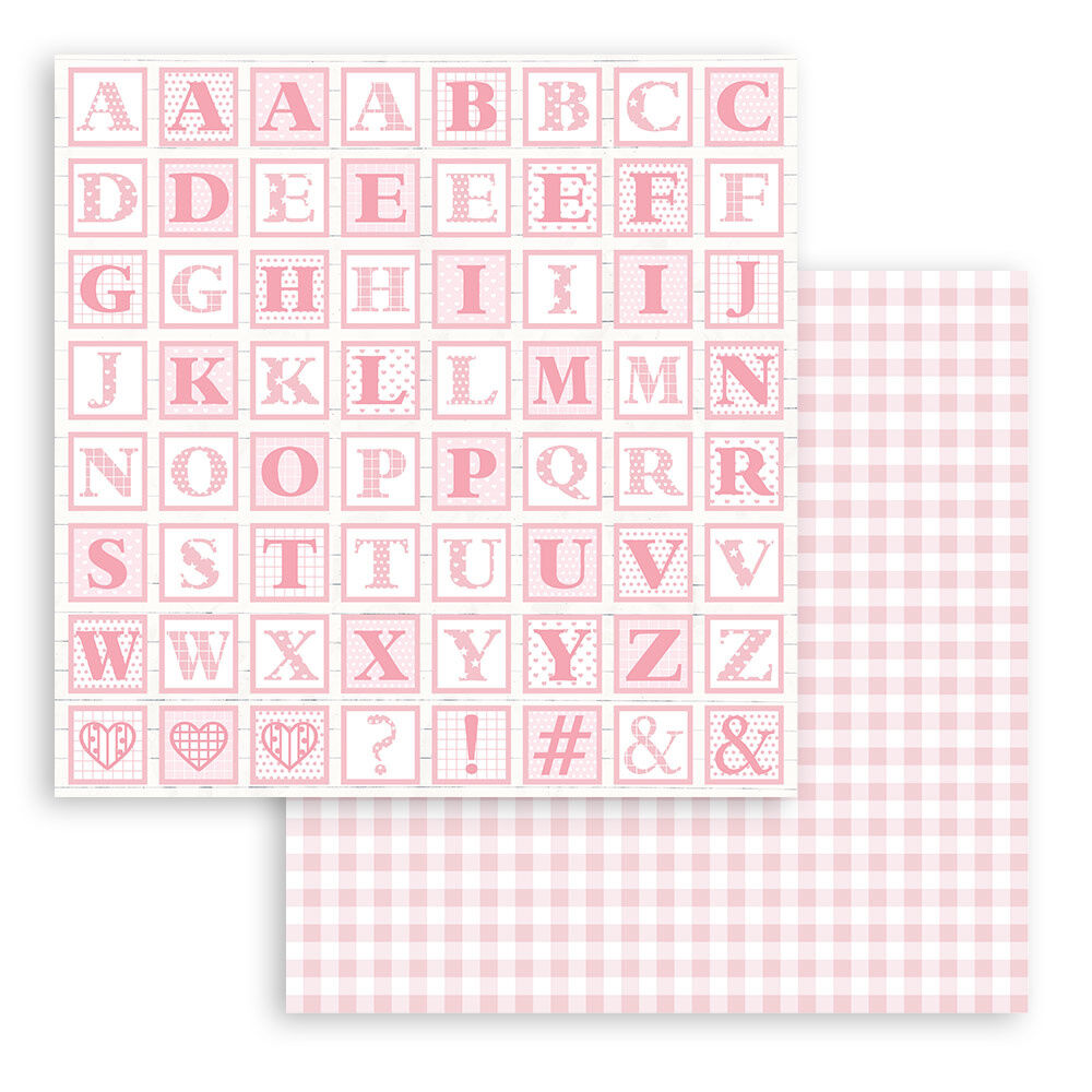 Stamperia Babydream Pink 12x12 Inch Paper Pack (SBBL107)
