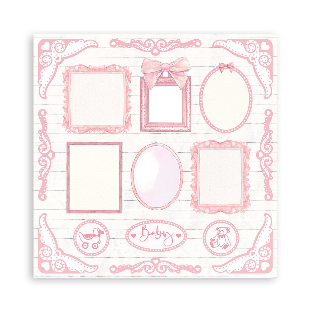 Stamperia Babydream Pink 12x12 Inch Paper Pack (SBBL107)