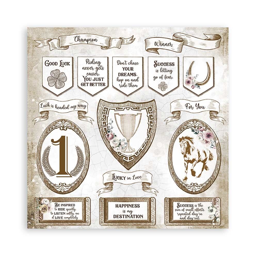 Stamperia Romantic Horses 12x12 Inch Paper Pack (SBBL90)