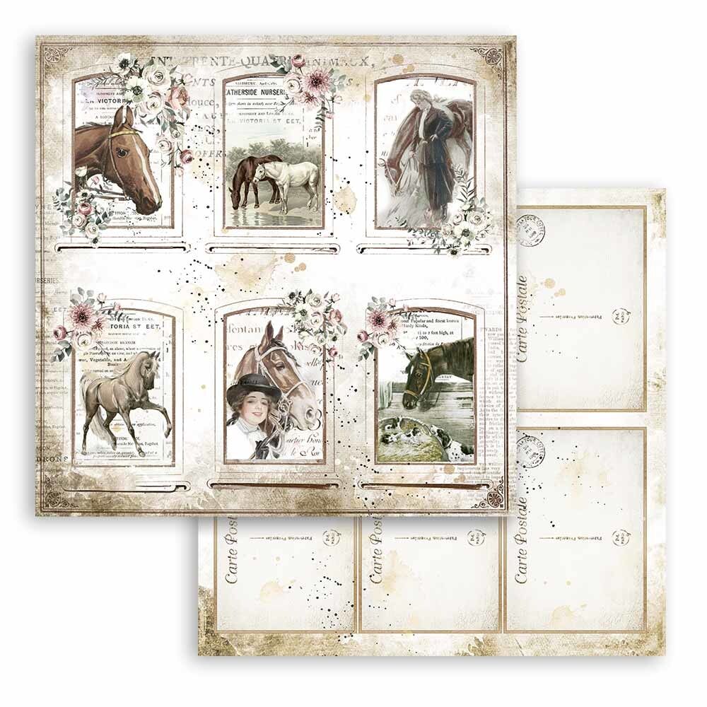 Stamperia Romantic Horses 12x12 Inch Paper Pack (SBBL90)