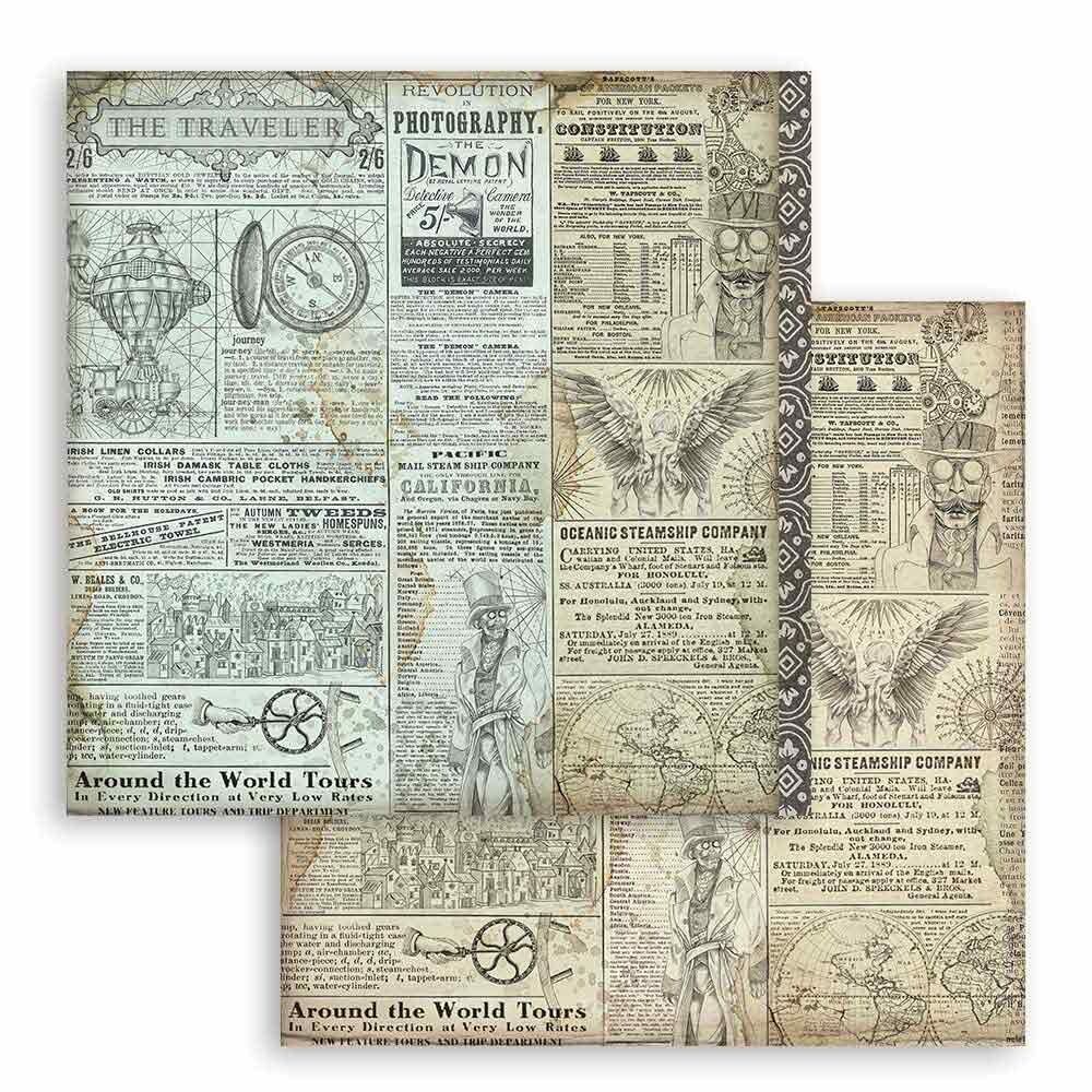 Stamperia Sir Vagabond 12x12 Inch Paper Pack (SBBL80)