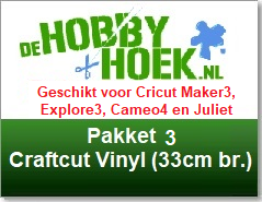 Starterspakket 3 - Craftcut vinyl (op 33cm breed) (Voor Cricut Maker 3, Explore3, Cameo4 en Siser Juliet)