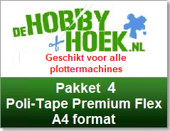Starterspakket 4 - Poli-Tape Premium Flex (A4 formaat) (Voor alle plottermachines)