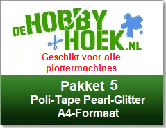 Starterspakket 5 - Poli-Tape Pearl-Glitter Flex (A4 formaat) (Geschikt voor alle plottermachines)