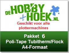 Starterspakket 6 - Poli-Tape Tubitherm/Flock Flex (A4 formaat) (Geschikt voor alle plottermachines)