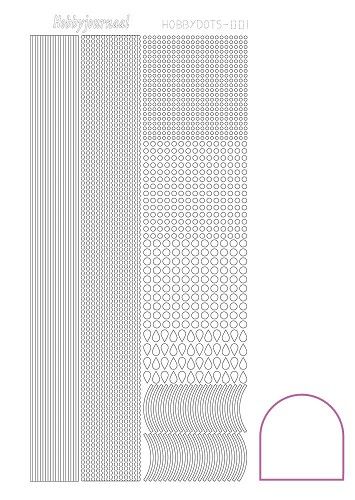 Hobbydots stickervel 001 - White (Adhesive)