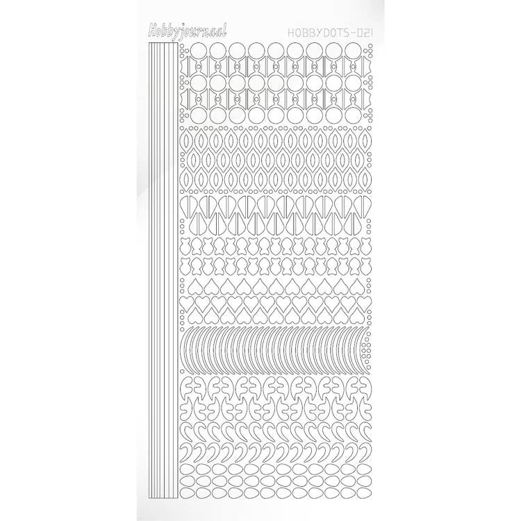 Hobbydots stickervel 021 - White (Adhesive)