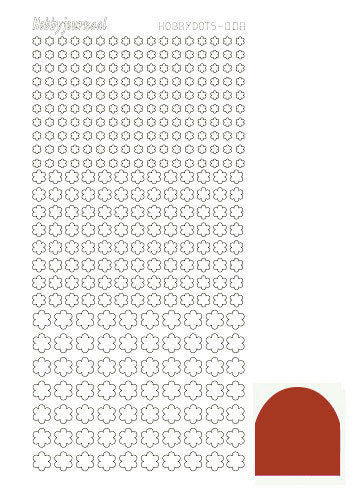 Hobbydots stickervel 008 - Christmas Red (Mirror)