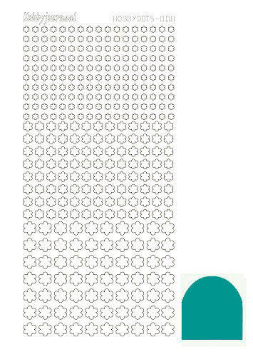 Hobbydots stickervel 008 - Emerald (Mirror)