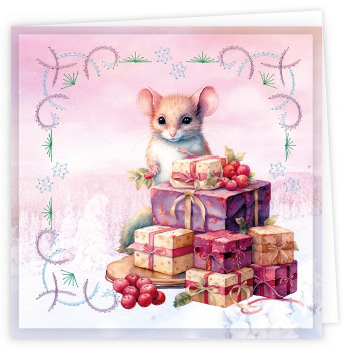 Stitch and Do Cards 17 - Berries Beauties - Pastel Purple Christmas (STDOPP017)