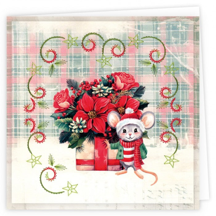 Stitch and Do Cards 18 - Yvonne Creations - Floral Christmas (STDOPP018)