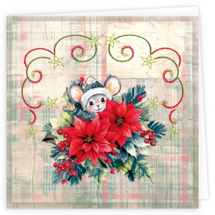 Stitch and Do Cards 18 - Yvonne Creations - Floral Christmas (STDOPP018)