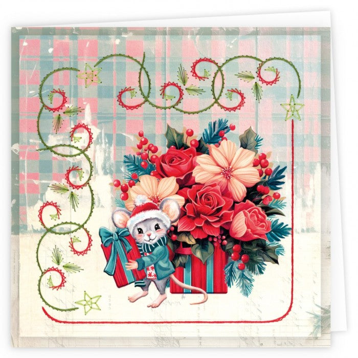 Stitch and Do Cards 18 - Yvonne Creations - Floral Christmas (STDOPP018)