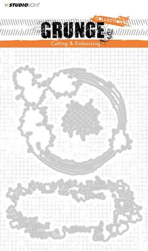 Studio Light Embossing Die Cut Stencil Grunge Coll. nr 152 145 x 110 mm (STENCILSL152) (AFGEPRIJSD)