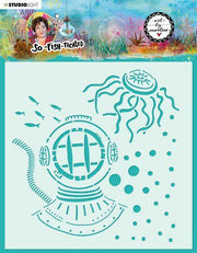 Studio Light By Marlene Mask So-Fish-Ticated nr.10 ABM-SFT-MASK10 200x200mm (AFGEPRIJSD)