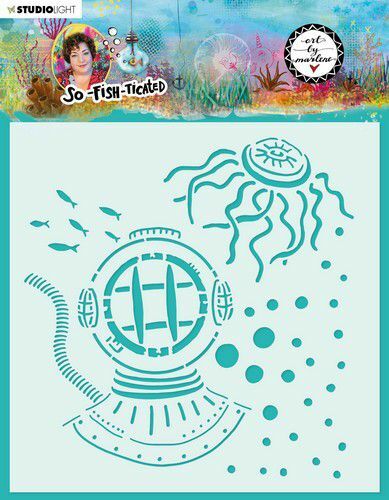 Studio Light By Marlene Mask So-Fish-Ticated nr.10 ABM-SFT-MASK10 200x200mm (AFGEPRIJSD)