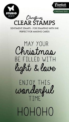 Studio Light Clear Stamp Christmas texts Essentials nr.696 SL-ES-STAMP696 50x92mm *