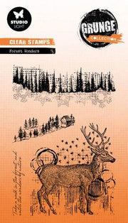 Studio Light Clear Stamp Forest wonders Grunge Coll. nr.681 SL-GR-STAMP681 93x136mm *