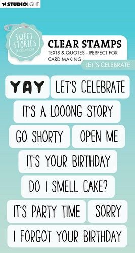 Studio Light Clear Stamp Let‘s celebrate Sweet Stories nr.661 SL-SS-STAMP661 102x74mm (117018/0801) *