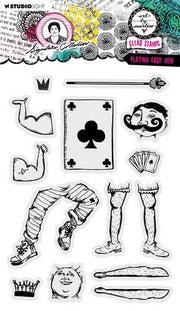 Studio Light Clear Stamp Playing card men Signature Coll. nr.648 ABM-SI-STAMP648 148x210mm (117018/0763) *