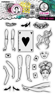 Studio Light Clear Stamp Playing card women Signature Coll. nr.650 ABM-SI-STAMP650 148x210mm (117018/0765) *