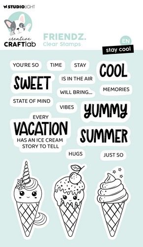 Studio Light Clear Stamp Stay cool Friendz nr.690 CCL-FR-STAMP690 148x105mm *