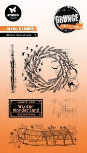 Studio Light Clear Stamp Winter wonderland Grunge Coll. nr.679 SL-GR-STAMP679 93x136mm *