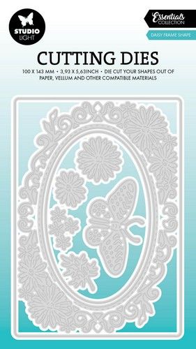 Studio Light Cutting Die Daisy frame shape Essentials nr.768 SL-ES-CD768 100x143x1mm *