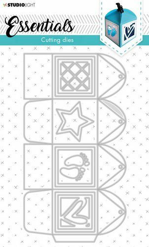 Studio Light Cutting Die Giftbox Essentials nr.393 STENCILSL393 111x204mm