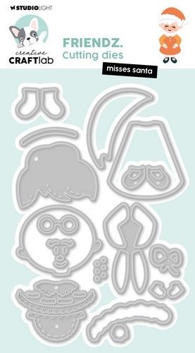 Studio Light Cutting Die Misses Santa Friendz nr.878 CCL-FR-CD878 127x85x1mm *