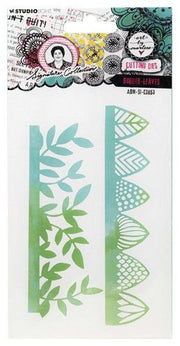 Studio Light Cutting Dies Border-leaves Sign. Coll. nr.853 ABM-SI-CD853 74x140x1mm *